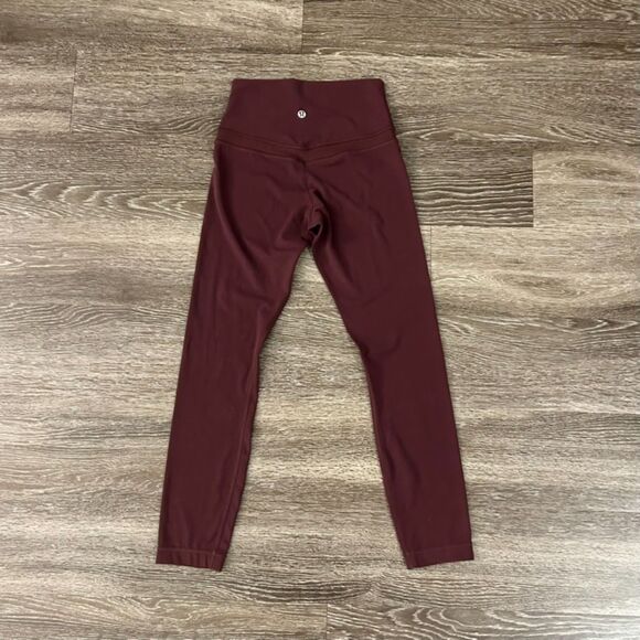 EUC Lululemon Align High-Rise Pant Bordeaux Drama Size 4 Yoga Leggings Maroon - Picture 5 of 12